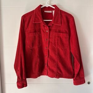 Dressbarn Vibrant Red Corduroy Jacket